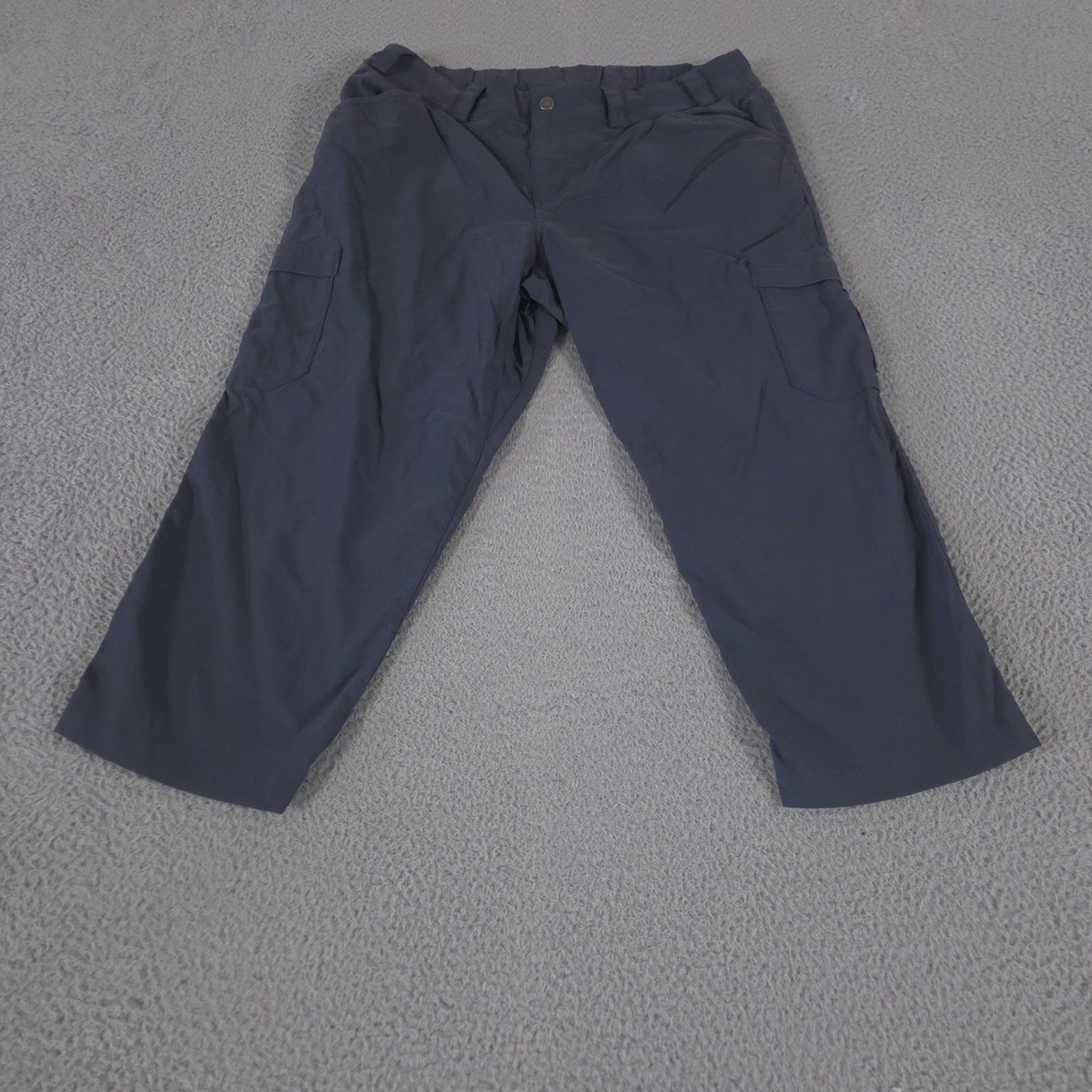 Duluth Trading Co Cargo Pants Mens 37x22 Blue Dry on the Fly Straight Leg Nylon